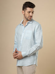 Rangmanch - Ice Blue Linen Shirt