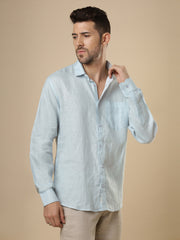 Rangmanch - Ice Blue Linen Shirt