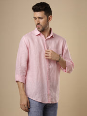 Rangmanch -  Light Pink Linen Shirt