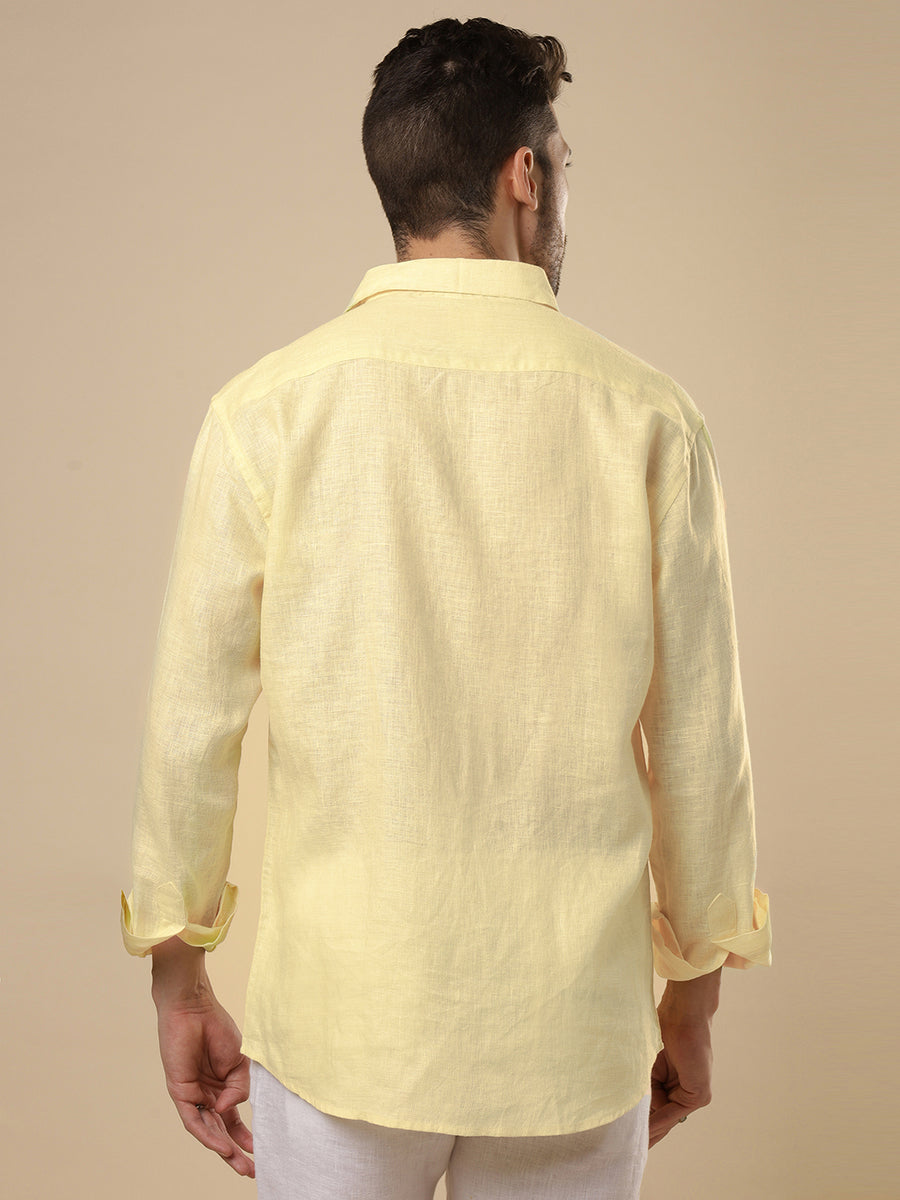 Rangmanch - Light Yellow Linen Shirt