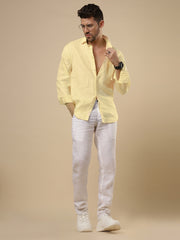 Rangmanch - Light Yellow Linen Shirt