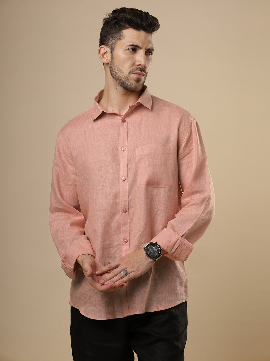 Rangmanch - Coral Linen Shirt