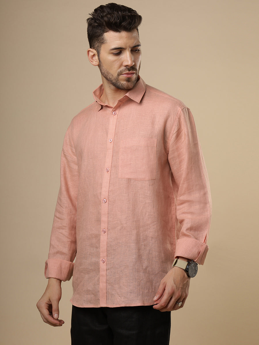 Rangmanch - Coral Linen Shirt