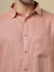 Rangmanch - Coral Linen Shirt