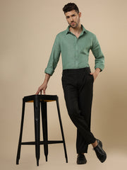 Rangmanch - Coral Green Linen Shirt