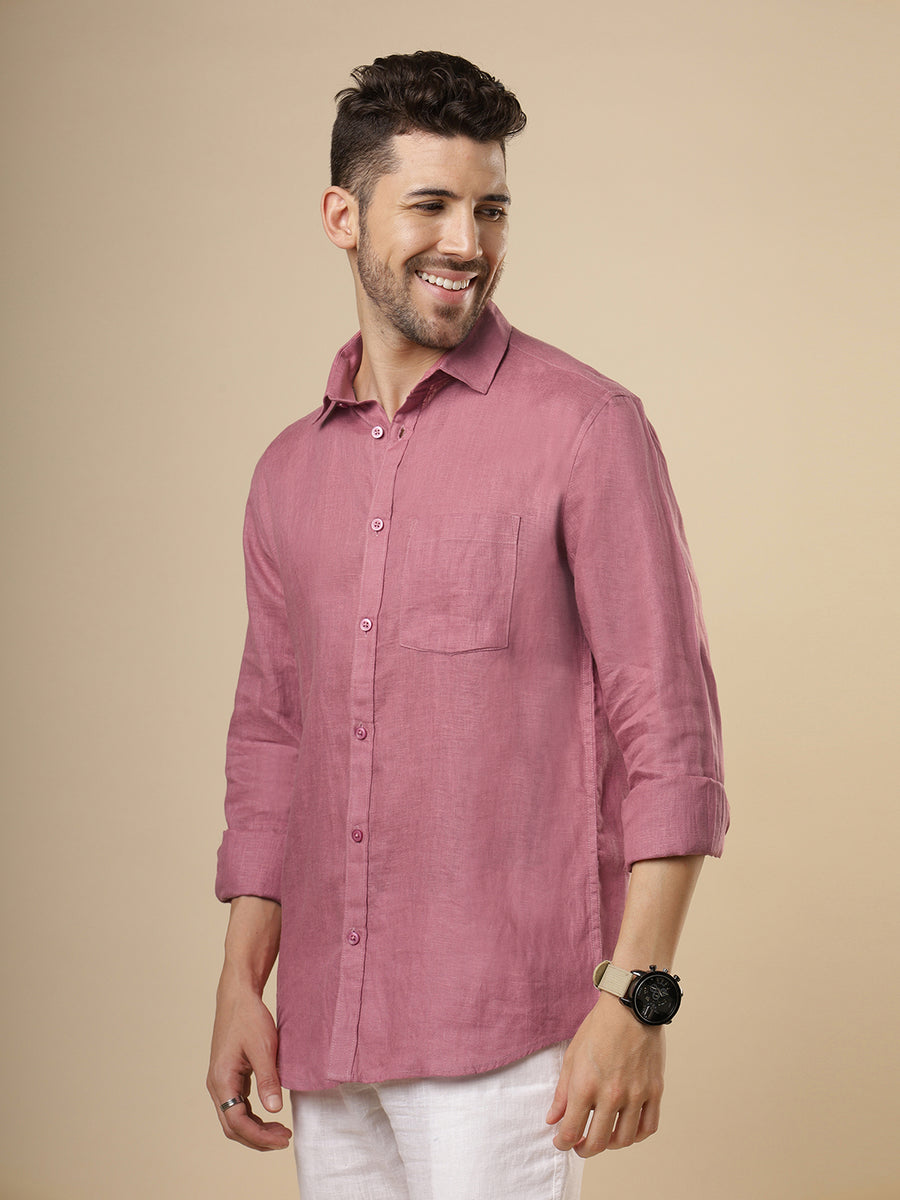 Rangmanch - Charm Pink Linen Shirt