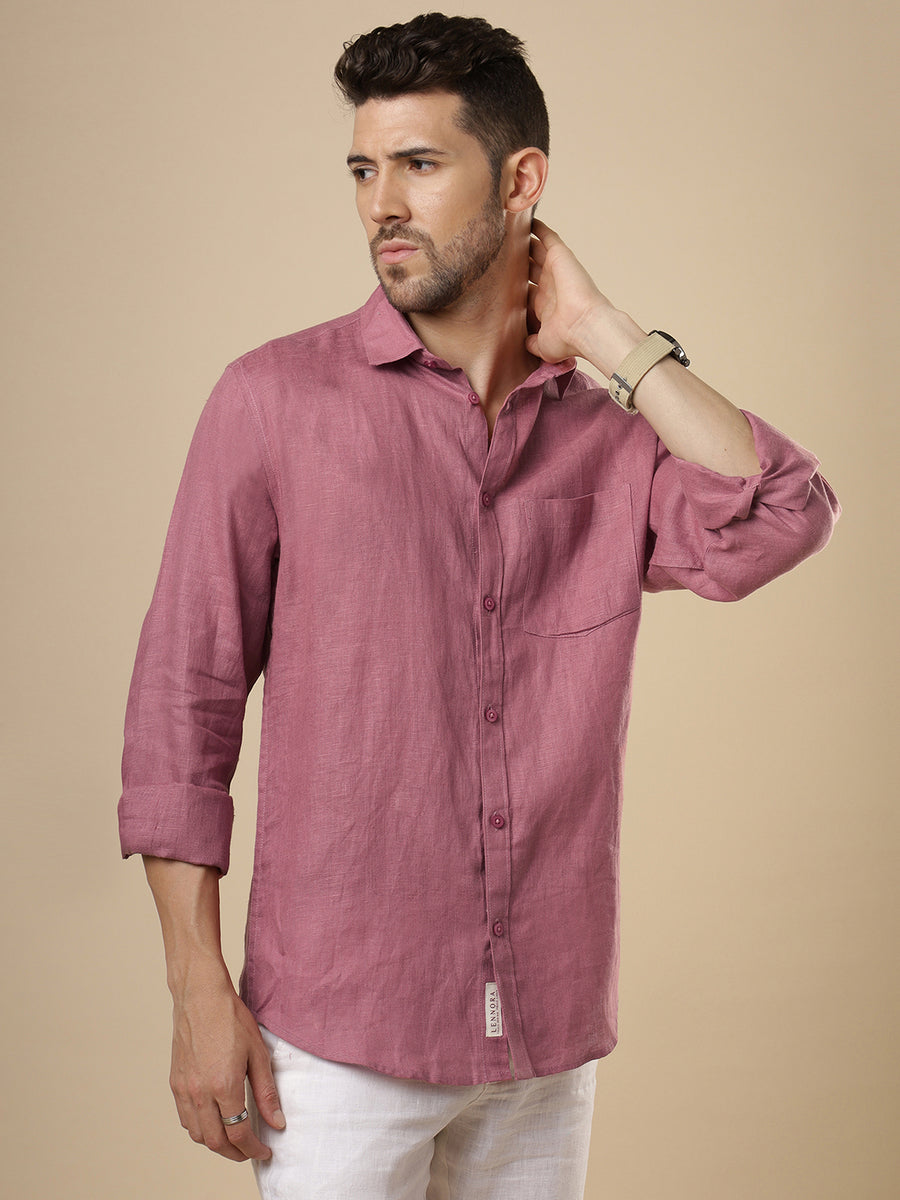 Rangmanch - Charm Pink Linen Shirt