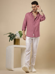 Rangmanch - Charm Pink Linen Shirt