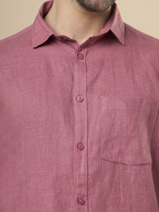 Rangmanch - Charm Pink Linen Shirt