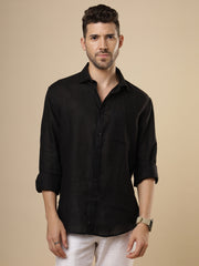 Rangmanch - Black Linen Shirt