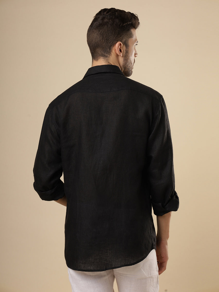 Rangmanch - Black Linen Shirt