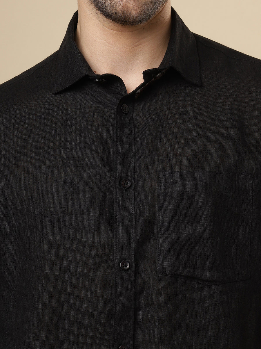 Rangmanch - Black Linen Shirt