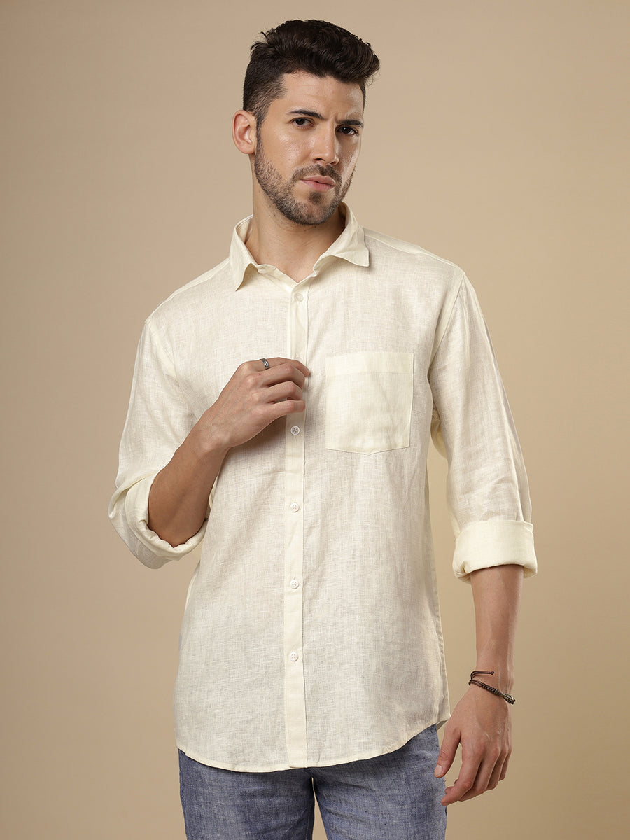 Rangmanch - Cream Linen Shirt