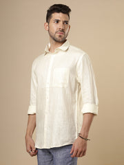 Rangmanch - Cream Linen Shirt