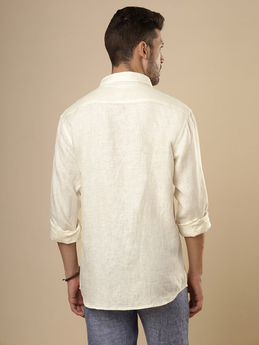 Rangmanch - Cream Linen Shirt