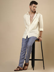 Rangmanch - Cream Linen Shirt