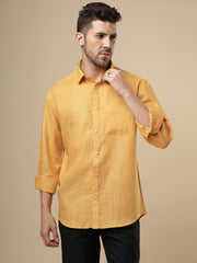 Rangmanch - Chrome Yellow Linen Shirt