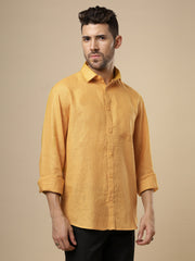 Rangmanch - Chrome Yellow Linen Shirt