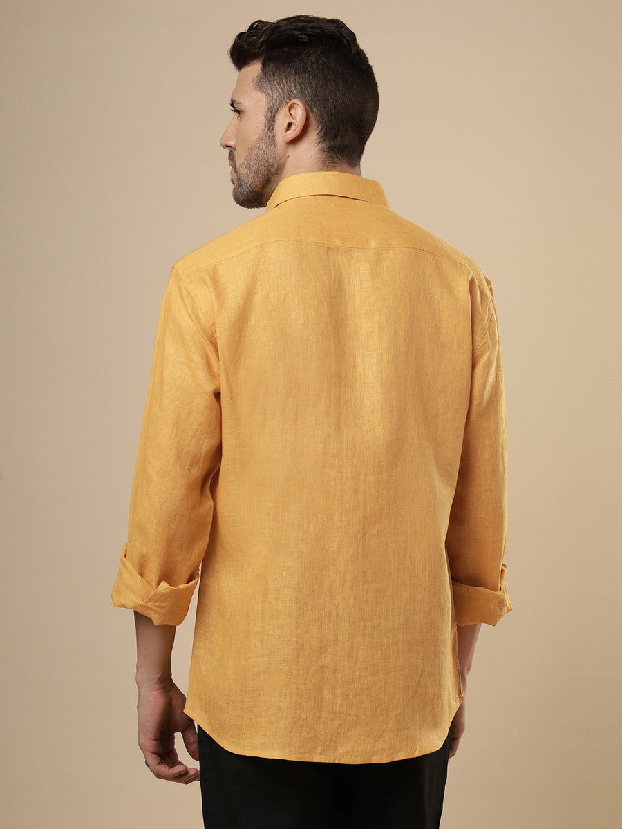 Rangmanch - Chrome Yellow Linen Shirt