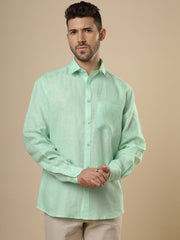 Rangmanch - Mint Green Linen Shirt