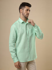 Rangmanch - Mint Green Linen Shirt