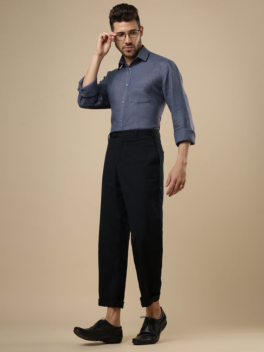 Rangmanch - Dusty Blue Linen Shirt