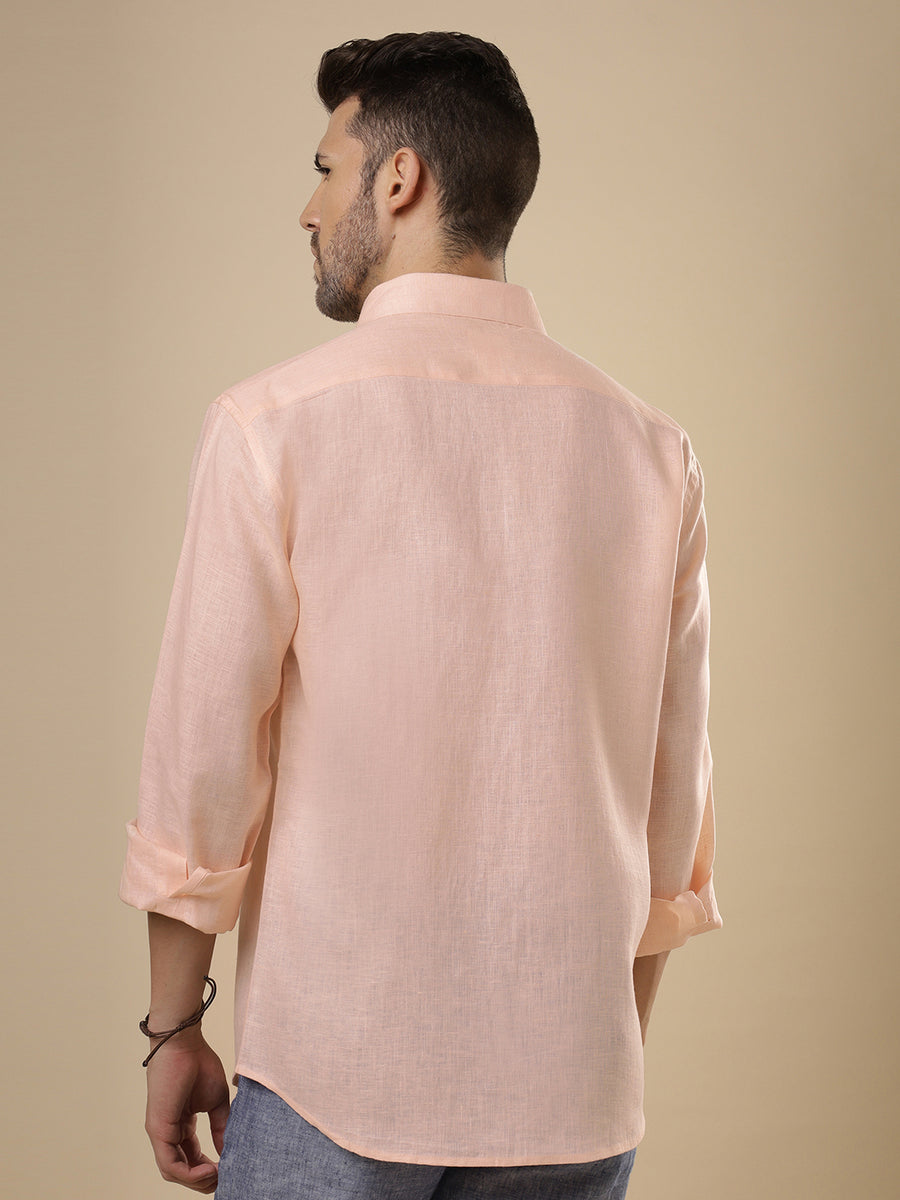 Rangmanch - Peach Linen Shirt