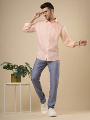 Rangmanch - Peach Linen Shirt