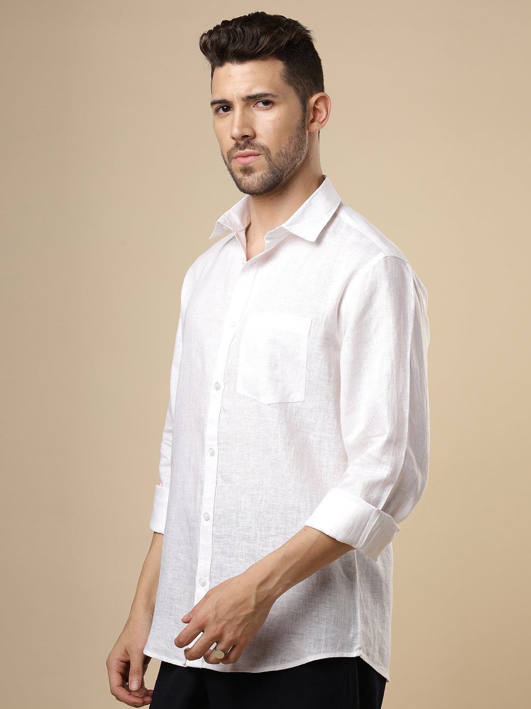 Rangmanch - White Linen Shirt