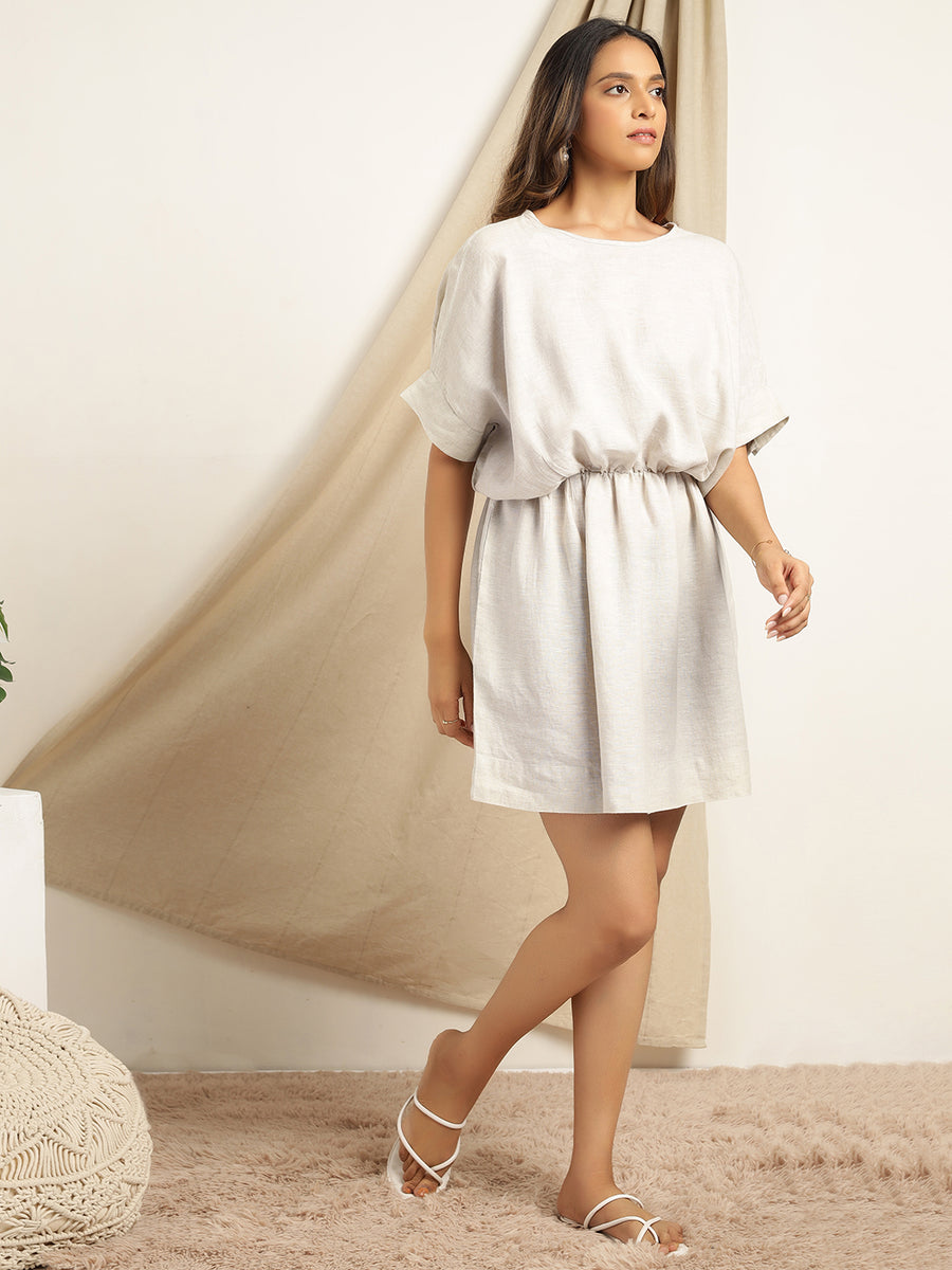 Megh - Natural Short Dress