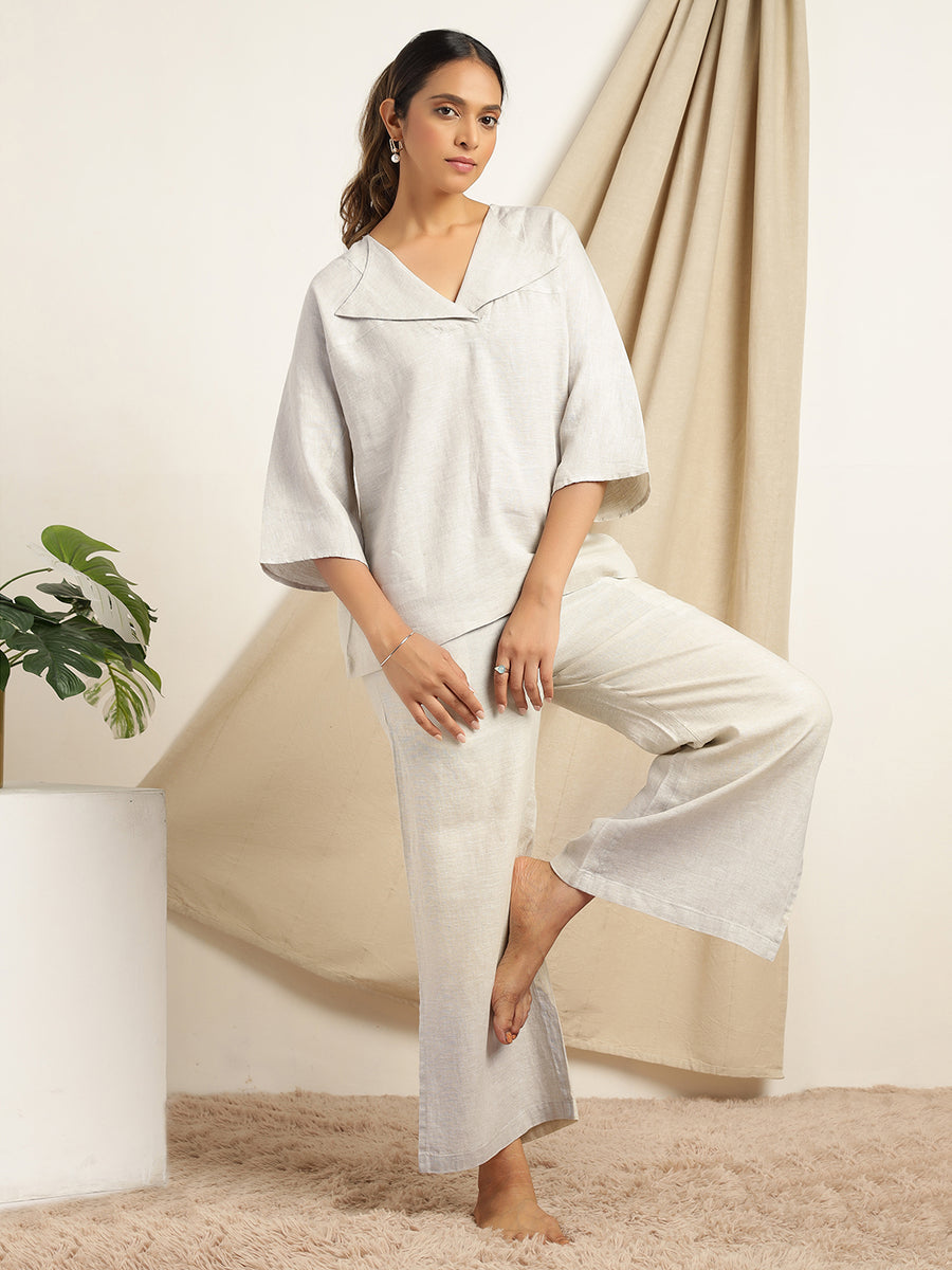 Pearl- Natural Color Comfort Co-ord Set