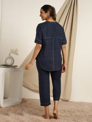 Carnelian - Navy Blue Comfort Top