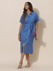 Periwinkle - Cobalt Blue Tea length dress