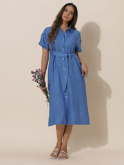 Periwinkle - Cobalt Blue Tea length dress