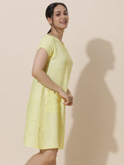 Sunehri - Pale Yellow Knee Length Dress