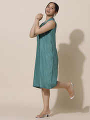 Panna - Opal Green Knee Length Blazer Dress