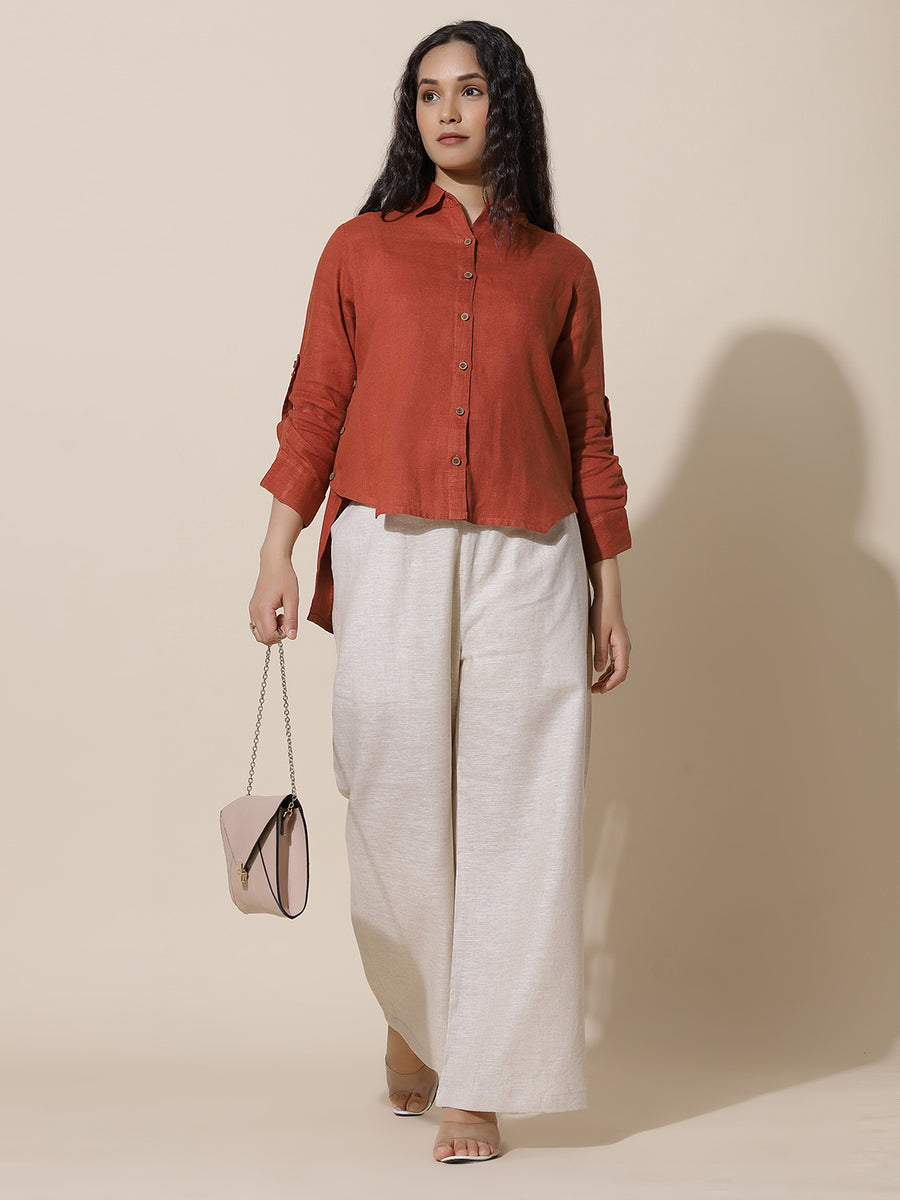 Rose - Rust High Low Shirt