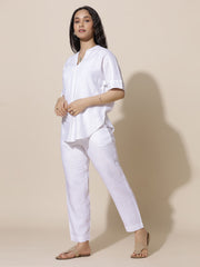 Beryl- White Comfort Co-ord Set