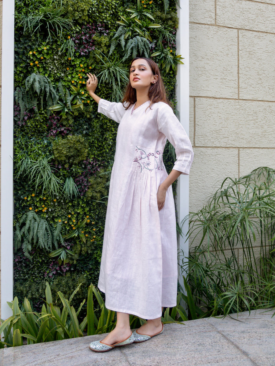Veya Hand-Embroidered Dress