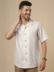 Sattva - Cuban Sand Printed Linen Shirt