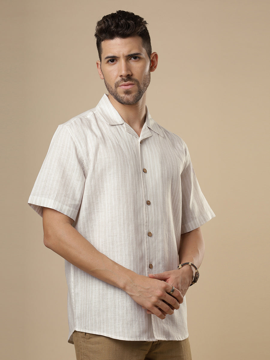 Sattva - Cuban Sand Printed Linen Shirt