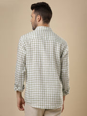 Gulmohar - Green Printed Linen Shirt