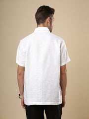 Sattva - White Zipper Linen Shirt