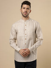 Gulmohar - Natural Linen Shirt