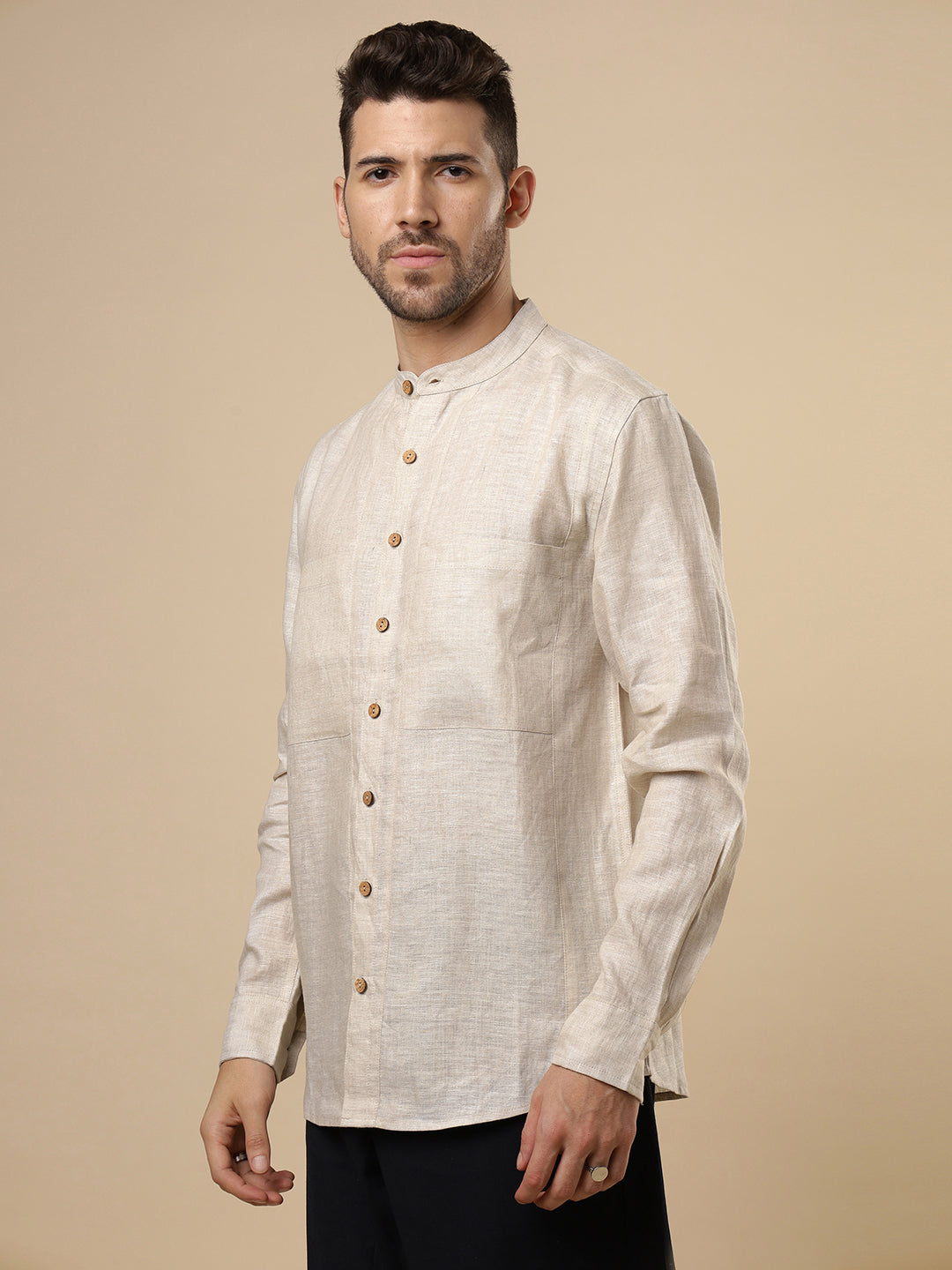 Gulmohar - Natural Linen Shirt