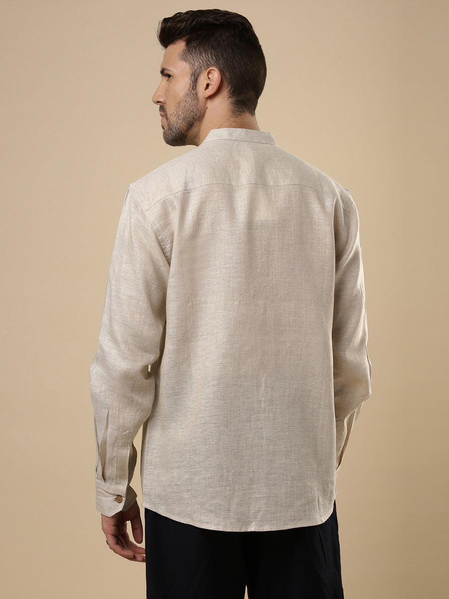 Gulmohar - Natural Linen Shirt