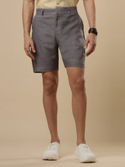 Classic Grey Linen Shorts
