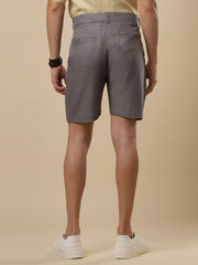 Classic Grey Linen Shorts