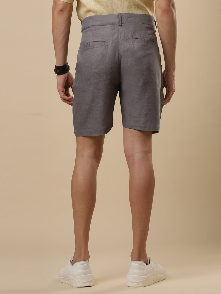 Classic Grey Linen Shorts