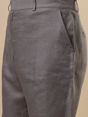 Classic Grey Linen Shorts